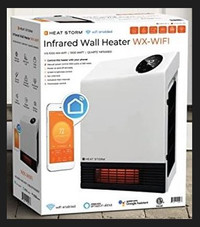 (NEW) Heat Storm 1000W Heater Wall Mount WIFI Touchscreen White