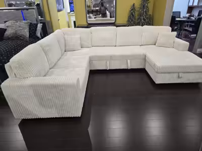 Couch Living space with this beautiful modern-style sectional sofa. Designed for both comfort and st...