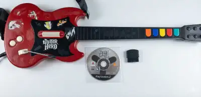 PS2 Red Octane SG Wired Guitar + Dongle, View more