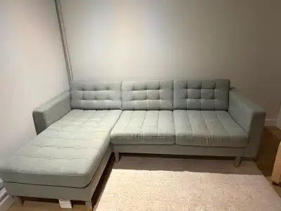 IKEA MORABO Sofa with Chaise + Chair, View more