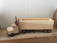 Wood toy truck