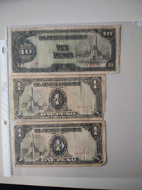 WW2 Collectable, Japanese government–issued Philippine pesos