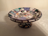 Decorative Mosaic Pedestal Dish by Scott Foxwell