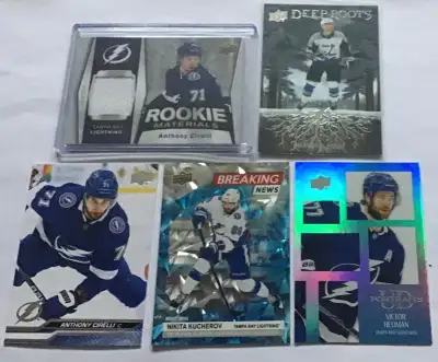 NHL Tampa Bay Anthony Cirelli Rookie Materials Card + 8, Pack, View more