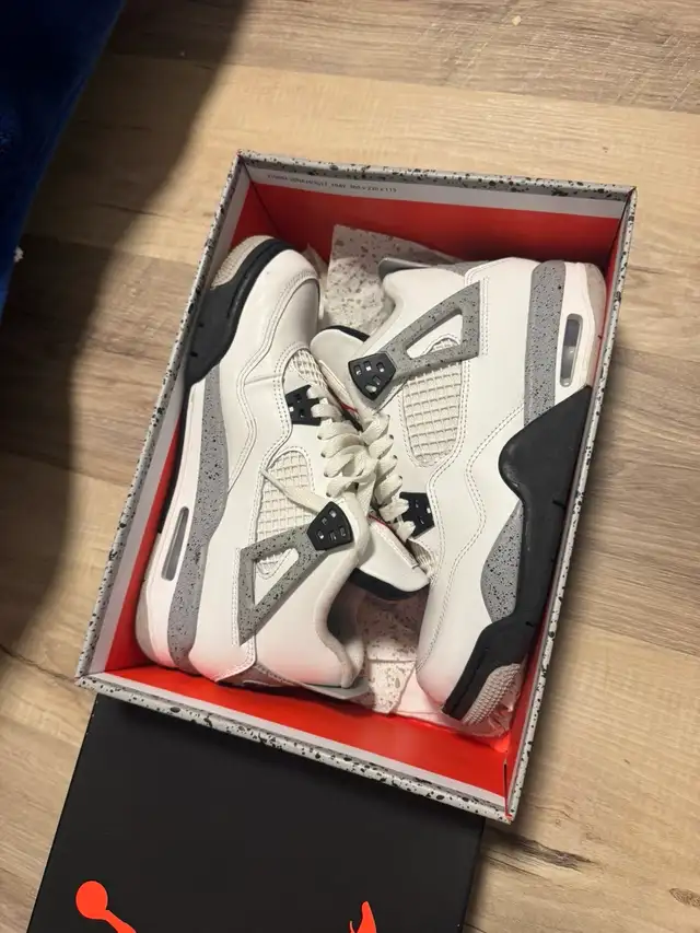 Jordan 4 White cement  in Men's Shoes in City of Toronto - Image 3