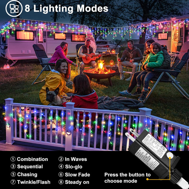 Icicle String Lights 33ft 400 LED (NEW) in Outdoor Lighting in Edmonton - Image 2
