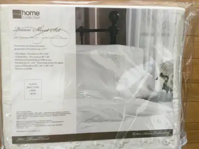 New Embroidered Queen Sheet Set, View more