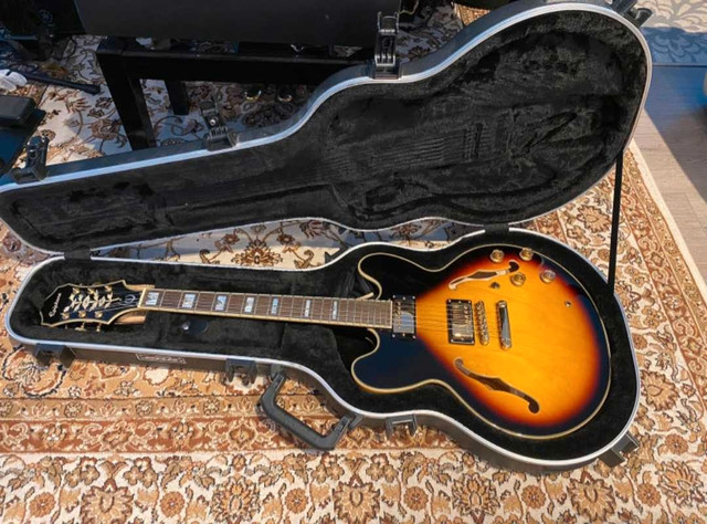 Sheraton II guitar upgraded and SKB case in Guitars in Sarnia - Image 2