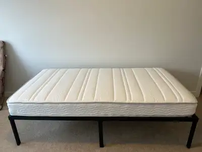 Single bed steel frame + single mattress, View more