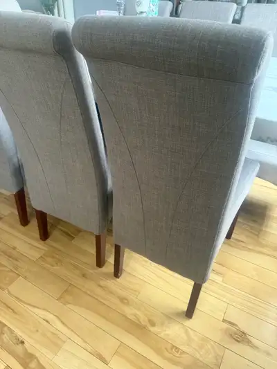  Upholstered set of  Dining Chairs/ Ergonomic Curved Backrest , View more