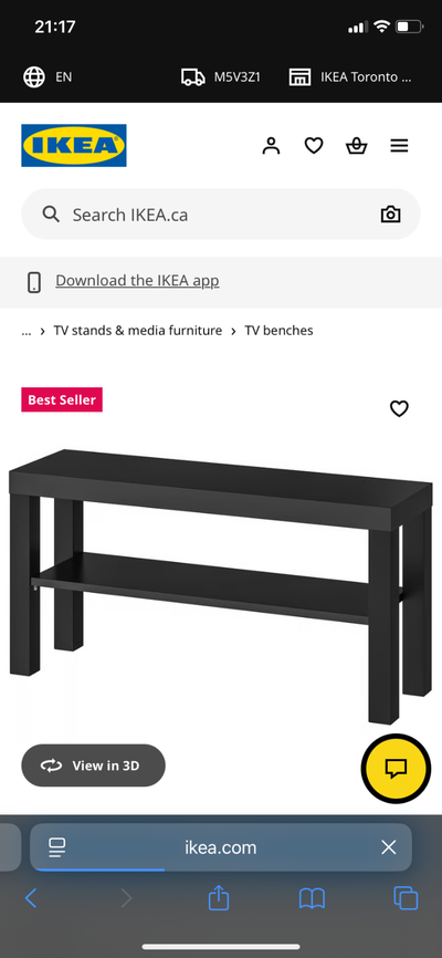 ikea LACK TV bench, black,, View more