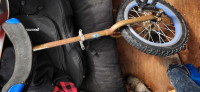 Unicycle has surface rust