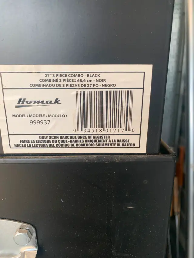 Homak 27" 3 Piece Rolling Tool Chest63008307753857124