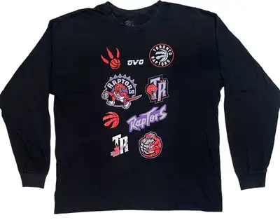 OVO Drake x Raptors Multi Logo Black T Shirt Octobers Very Own, View more