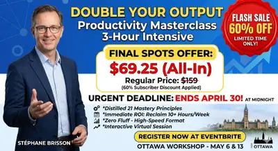 FLASH SALE: 60% OFF PRODUCTIVITY MASTERCLASS (Ends April 30), View more