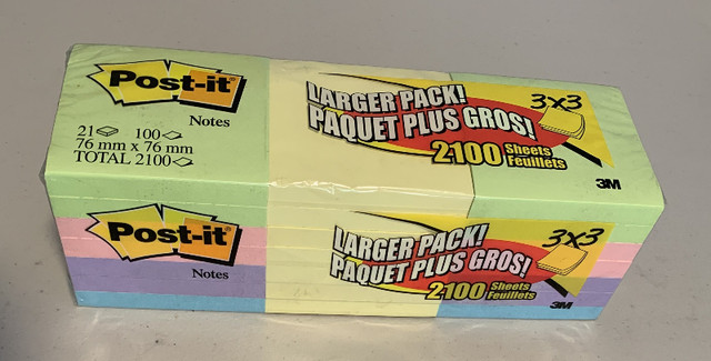 3M Post-Notes 3" x 3" Bulk Pack in Other Business & Industrial in Fredericton