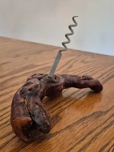 Vintage Burled Grapevine ROOTS Corkscrew Bottle Opener, View more