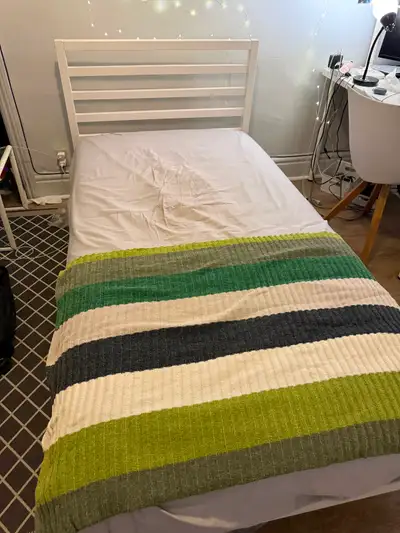 IKEA Twin Bed Frame + Mattress - Like New, View more
