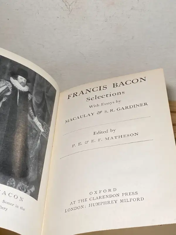 Francis Bacon Selections With Essays by Macaulay S.R. Gardiner E in Other in Vancouver - Image 5