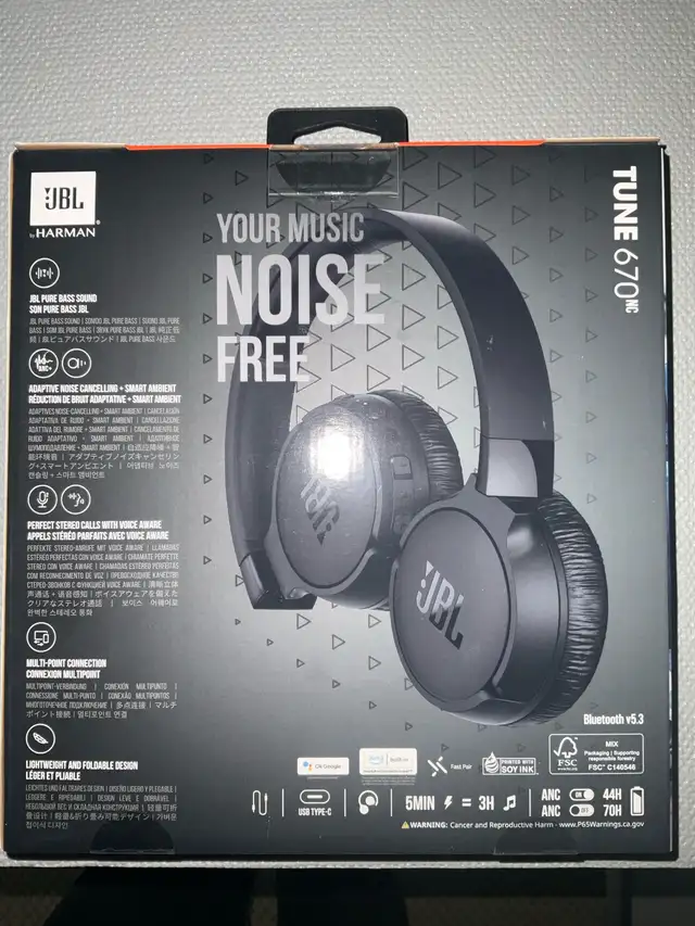 JBL wireless noise cancelling headphones - Tune 670NC62864743647363121