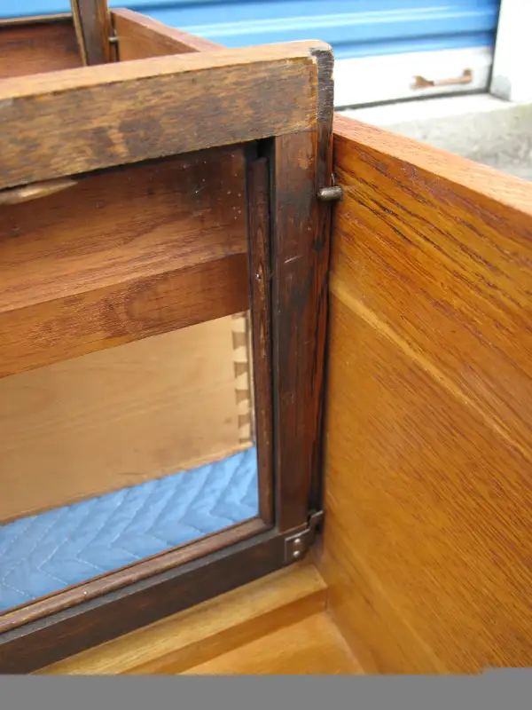Macey Mission oak barrister bookcase 5 tier 7 part c1920s 2 tone in Bookcases & Shelving Units in Ottawa - Image 10