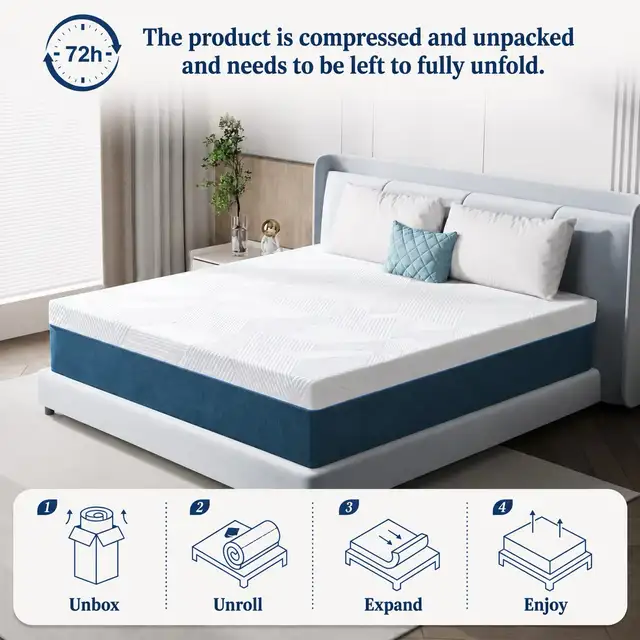 New GELBIY 6 inch Twin Mattress in Beds & Mattresses in Cambridge - Image 5