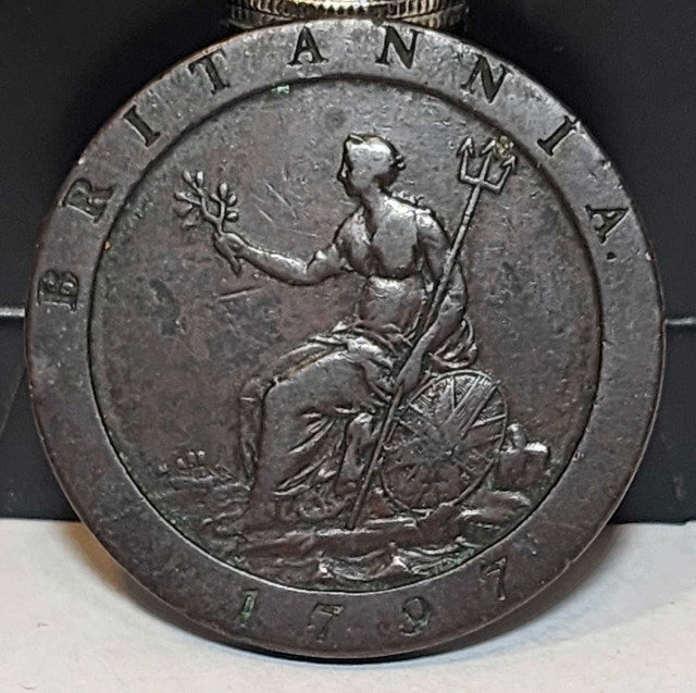 Rare 1797 Great Britain Penny "George III Cartwheel" in Arts & Collectibles in City of Toronto - Image 4