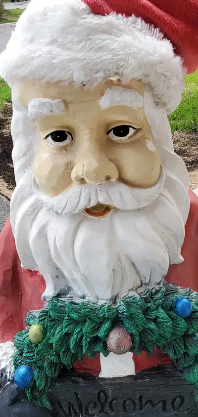 38" TALL HOLIDAY WELCOME CHRISTMASS SANTA STATUE, View more