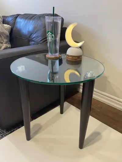 Round Glass Accent Table, View more