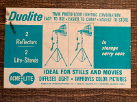 Vintage Acme-Lite Lighting Kit 2 lights 2 stands - 1 light works