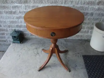 Duncan Phyfe STYLE ROUND LAMP TABLE, View more