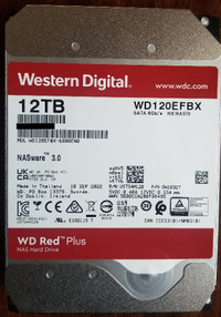 12 TB WD Red Plus NAS Hard Drive (WD120EFBX)