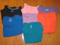 Size 5-6 girls long sleeve tops  (8 in total)