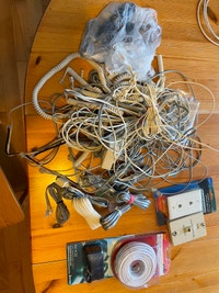 Spare Phone cables and cable TV cables