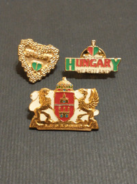 3 Hungary lapel pins