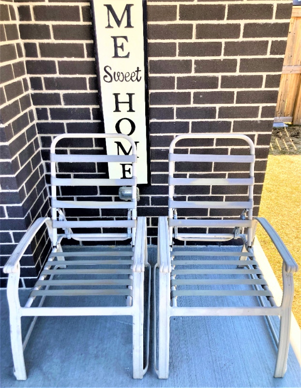 Lazy Aluminum Reclining Patio Loungers 2Pc Patio & Garden Furniture