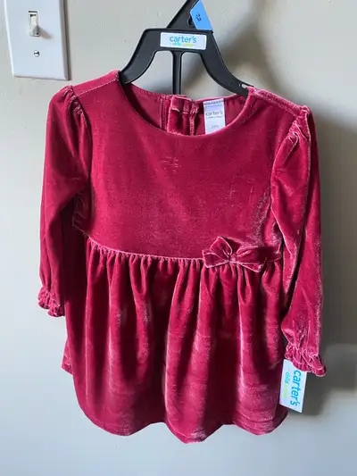 brand new girls size 24 months velvet dress , View more