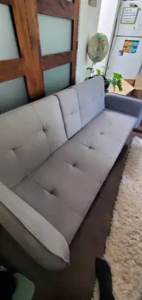 Canapé-lit Futon Moderne Gris