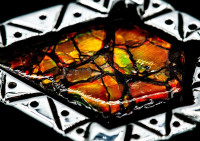 Ammolite&Sterling silver pendant ONE OF A KIND