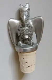 Pewter Totem Pole Bottle Stopper
