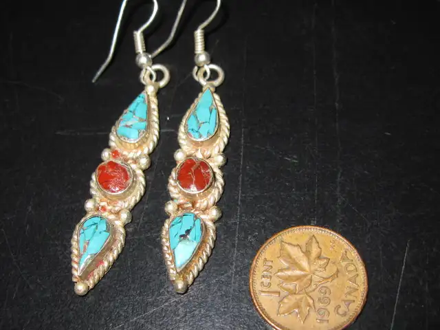 Brand New Turquoise & Coral Sterling Silver*Southwest Collection in Jewellery & Watches in Oakville / Halton Region - Image 7