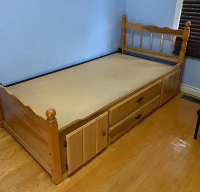 Twin Bed - Solid Pine Frame - Disassembled and Ready for Pickup, View more