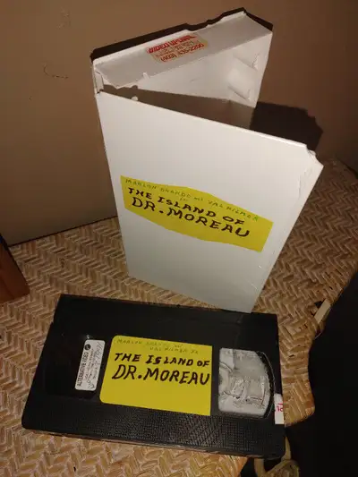 Vintage VHS tape... selling as a blank tape.............THE ISLAND OF DR. MOREAU...1996 Sci Fi / Hor...