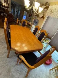 Hardwood dining room set  