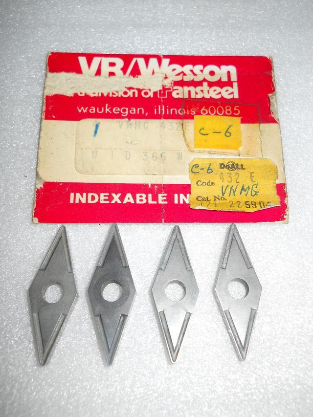 VR/WESSON – VNMG-432E CARBIDE INSERTS - LATHE in Other Business & Industrial in Oakville / Halton Region