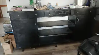 FREE - Black Wooden Storage Cabinet / Base Unit (Heavy), View more