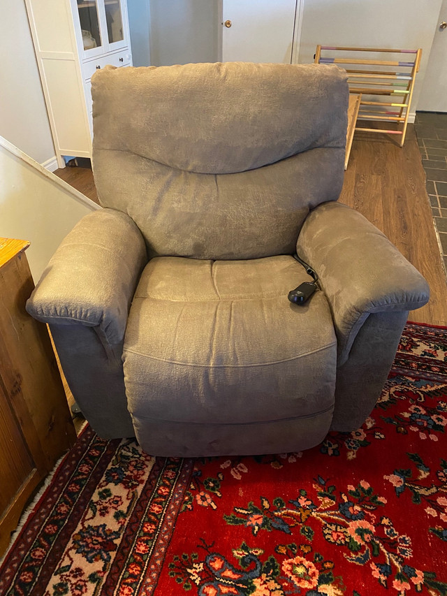 LAZBOY - James Silver Power Lift Recliner  in Chairs & Recliners in Kawartha Lakes