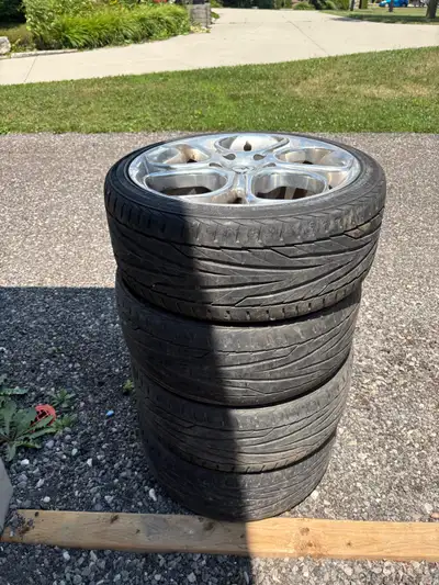 The size of the tires are in the pictures please text or call 226 236 9272 if interested