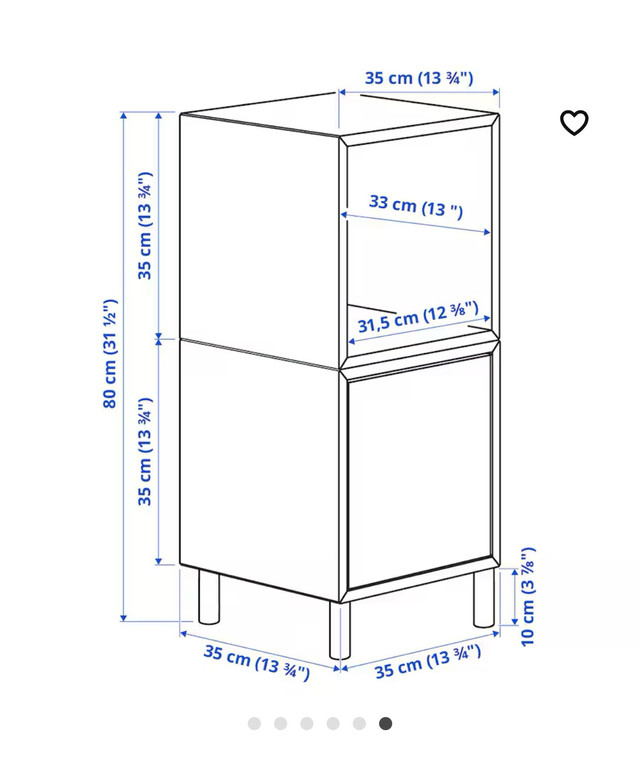 Display Storage Cabinet IKEA EKET in Hutches & Display Cabinets in Calgary - Image 2