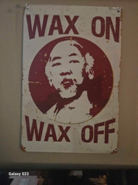 Karate Kid Wax On Wax Off Mr. Miyagi Affiche En Metal Deco Art 